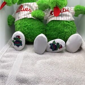 Two Phillies Green Mascot Plushies